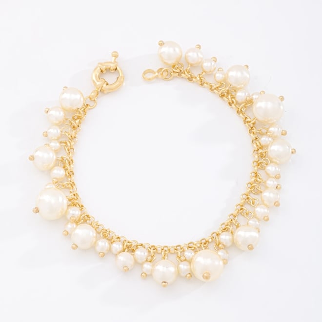 PU-00254 PULSEIRA BANHADA A OURO 18K COM CORRENTE DELICADA E P&Eacute;ROLAS