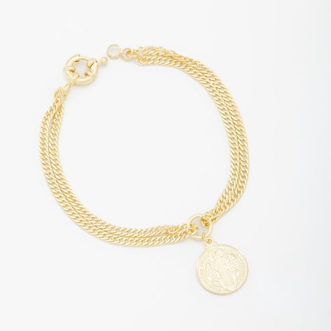 PU-00257 PULSEIRA MEDALHA SÃO BENTO 