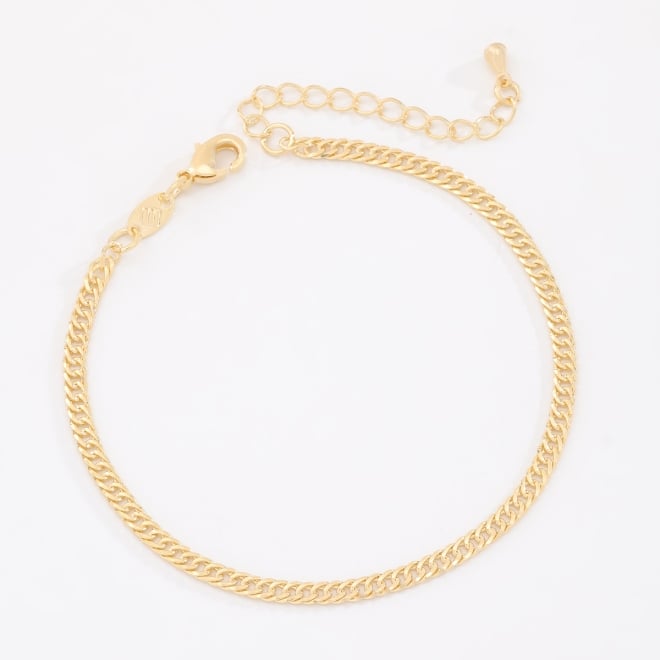 PU-00318 PULSEIRA BANHADA A OURO 18K COM DESIGN EM ELOS ENTRELAÇADOS