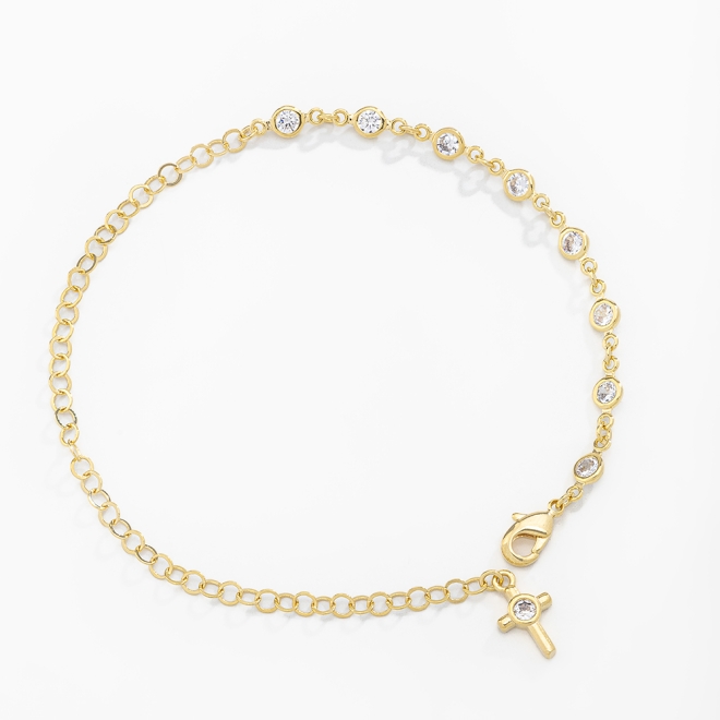 PU-00355 PULSEIRA ZIRCÔNIA REDONDA 20CM