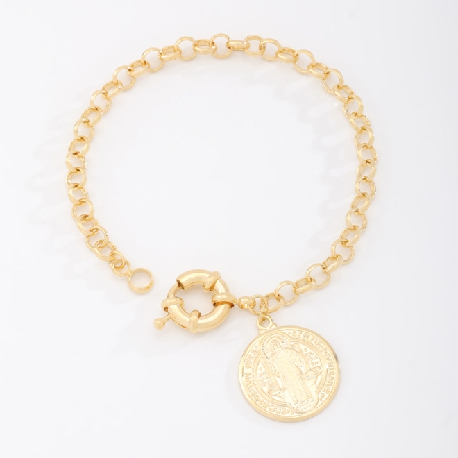 PU-00415 PULSEIRA MEDALHA SÃO BENTO