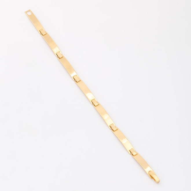 PU-00433 PULSEIRA BANHADA A OURO 18K COM DESIGN RÍGIDO E ACABAMENTO LISO