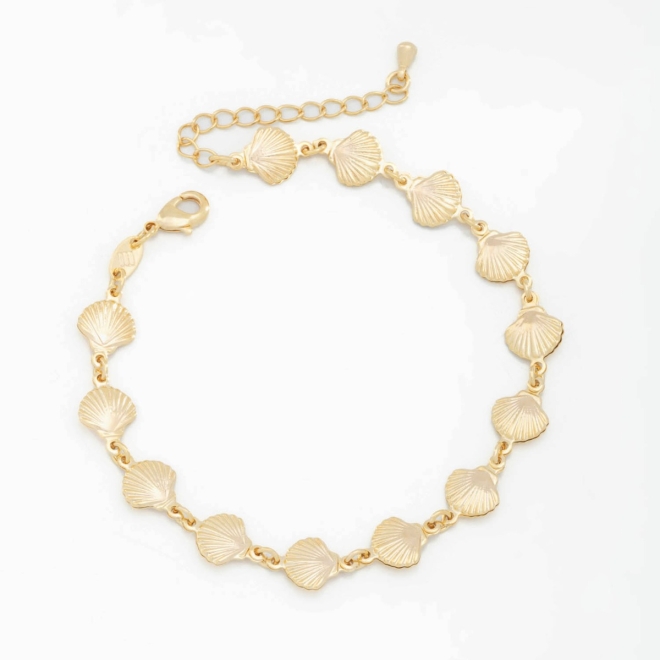 PU-00497 PULSEIRA COM DETALHES EM CONCHAS TEXTURIZADAS