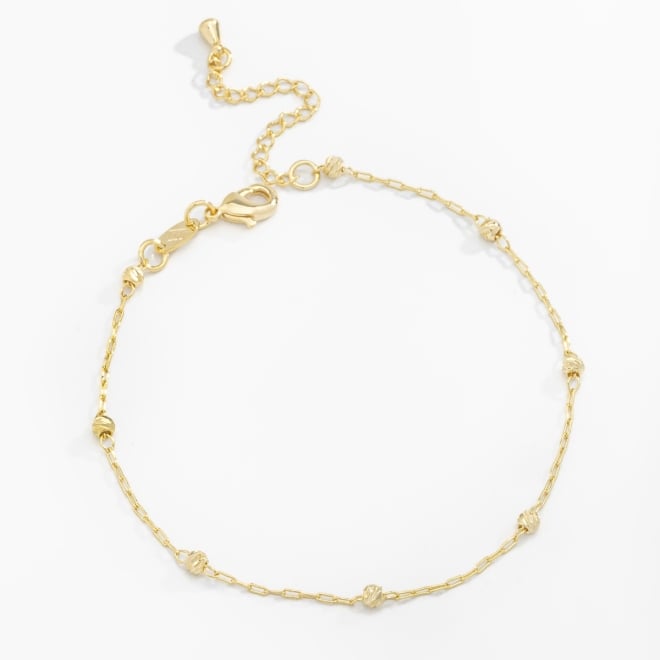 PU-00534-PULSEIRA BANHADA A OURO 18K COM ESFERAS TRABALHADAS