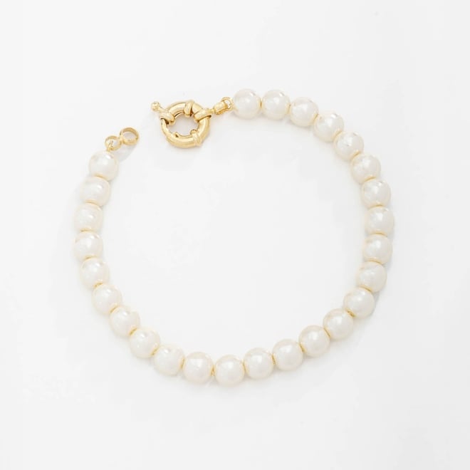 PU-00549 PULSEIRA BANHADA A OURO 18K COM PÉROLAS