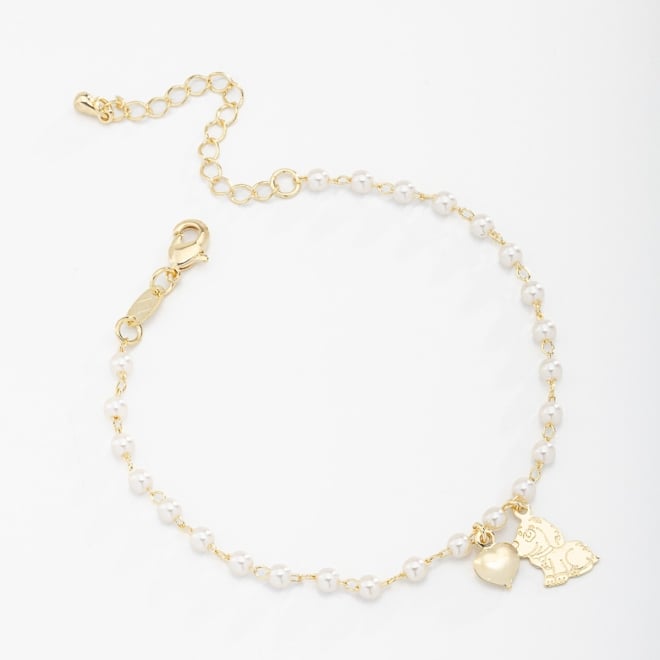 PU-00568 PULSEIRA COM P&Eacute;ROLAS E PINGENTE PET