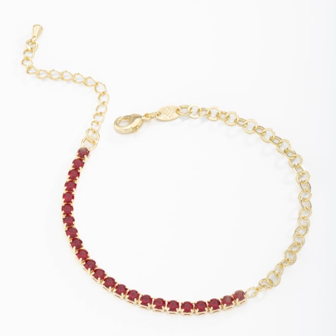 PU-00627 PULSEIRA RIVIERA COM FILEIRA DE ZIRC&Ocirc;NIAS E CORRENTE EM ELOS