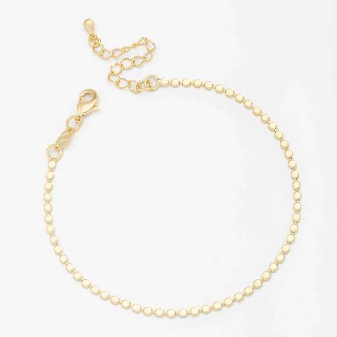 PU-00634 PULSEIRA BANHADA A OURO 18K COM CORRENTE DE ESFERAS DELICADAS