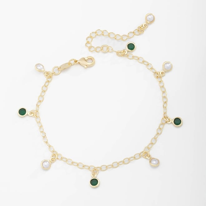 PU-00692 PULSEIRA COM PINGENTES COLORIDOS E PÉROLAS
