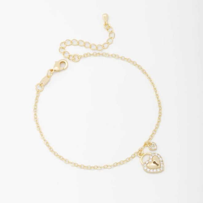 PU-00702 PULSEIRA DE CORAÇÃO EM ZIRCÔNIAS E DETALHE DE CHAVE