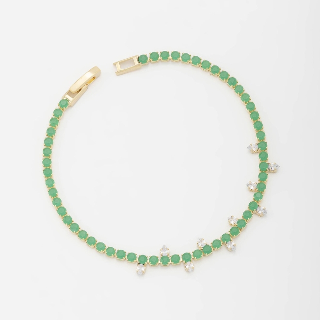 PU-00703 PULSEIRA COM DETALHES EM ZIRCÔNIAS