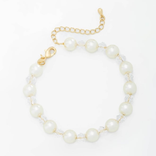 PU-00732 PULSEIRA COM PÉROLAS E DETALHES EM CRISTAL