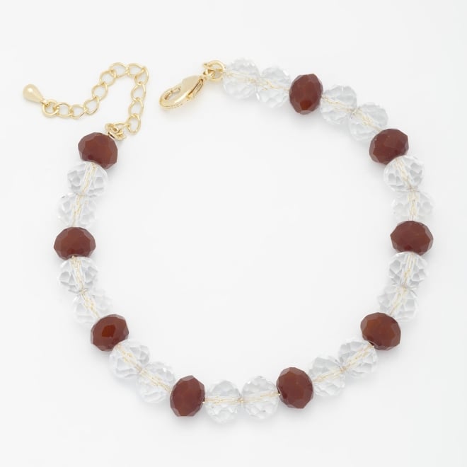 PU-00735 PULSEIRA COM PEDRAS LAPIDADAS EM TONS NEUTROS