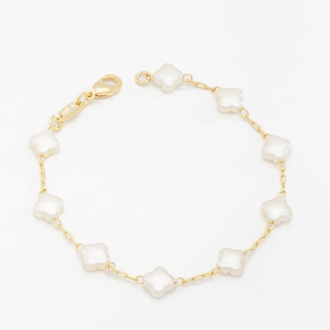 PU-00783 PULSEIRA  COM DETALHES EM TREVO E MADREPÉROLA