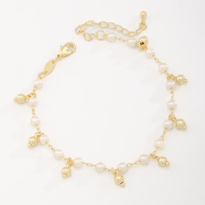 PU-00800 PULSEIRA COM DETALHES EM PÉROLAS E ESFERAS