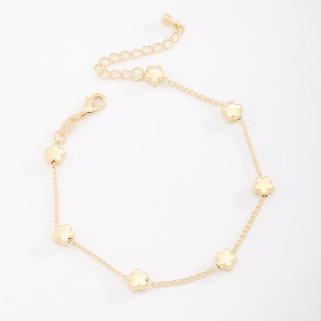 PU-00860 PULSEIRA COM DETALHES EM FORMATO DE FLOR 