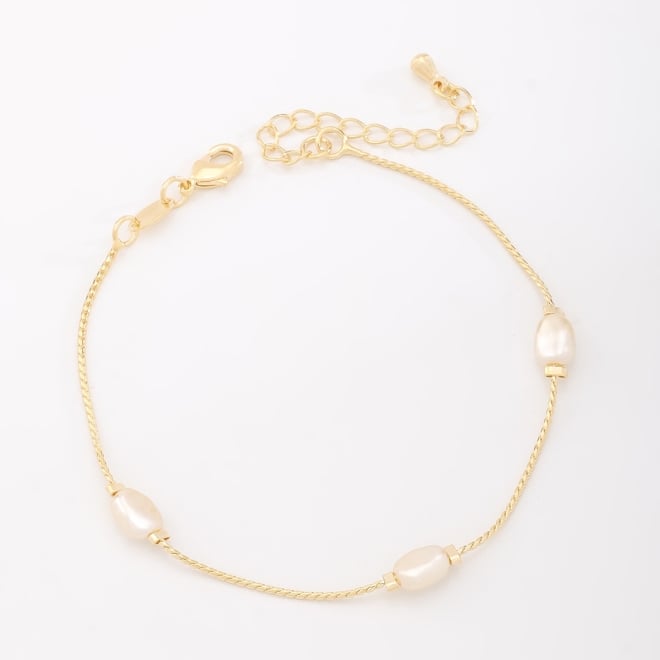PU-00865 PULSEIRA COM DETALHES EM PÉROLAS IRREGULARES
