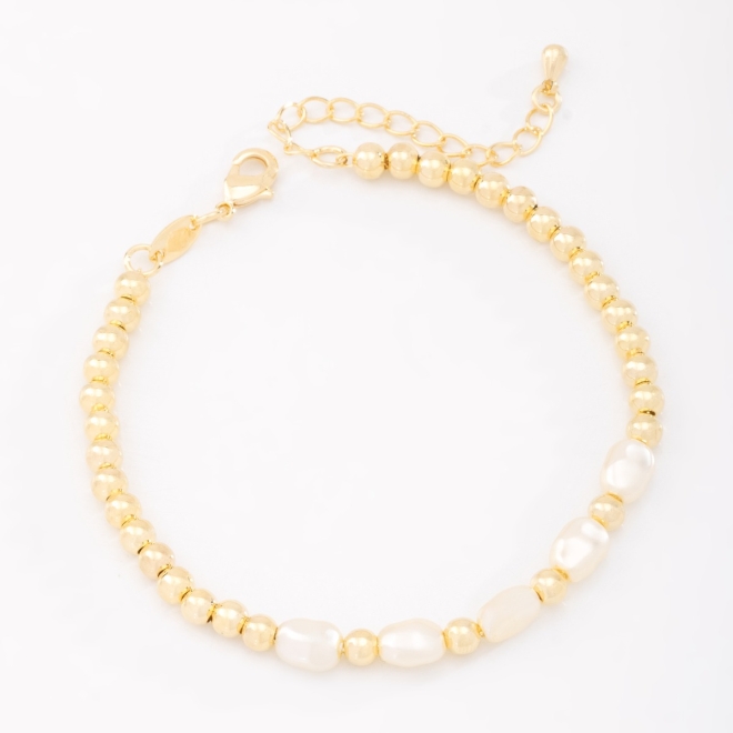 PU-00883 PULSEIRA COM DETALHES EM PÉROLAS