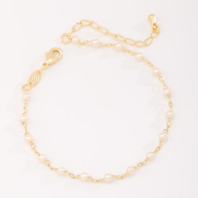 PU-00899 PULSEIRA COM DETALHES EM PÉROLAS