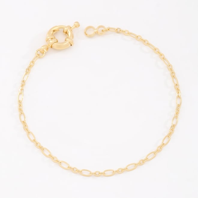 PU-00907 PULSEIRA BANHADA A OURO 18K COM ELOS ALONGADOS