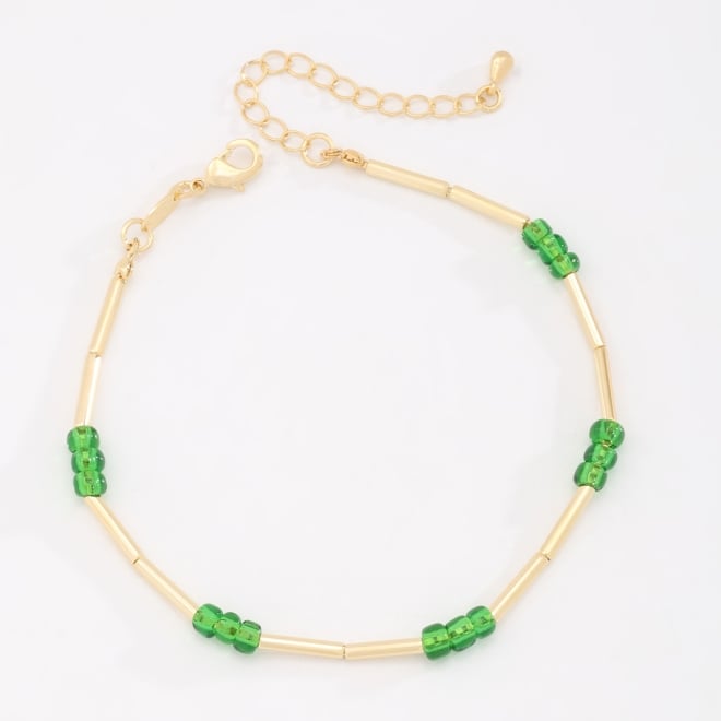 PU-00920 PULSEIRA COM DETALHES EM CANUTILHOS E ESFERAS COLORIDAS