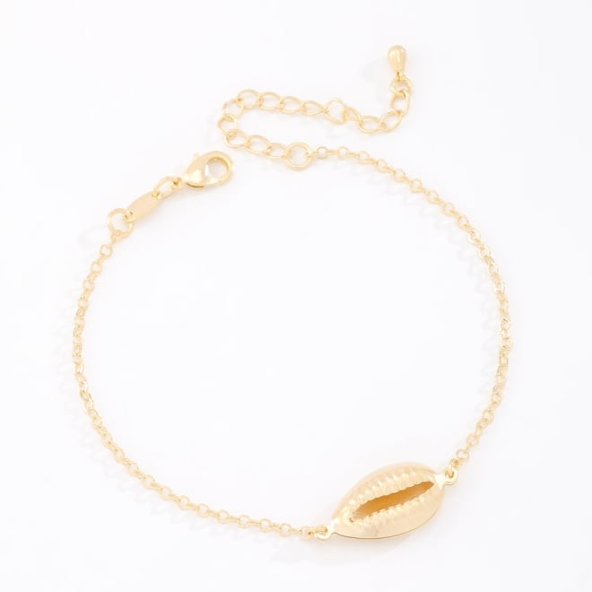 PU-00925 PULSEIRA COM PINGENTE DE CONCHA EM FORMATO DE BUZIOS