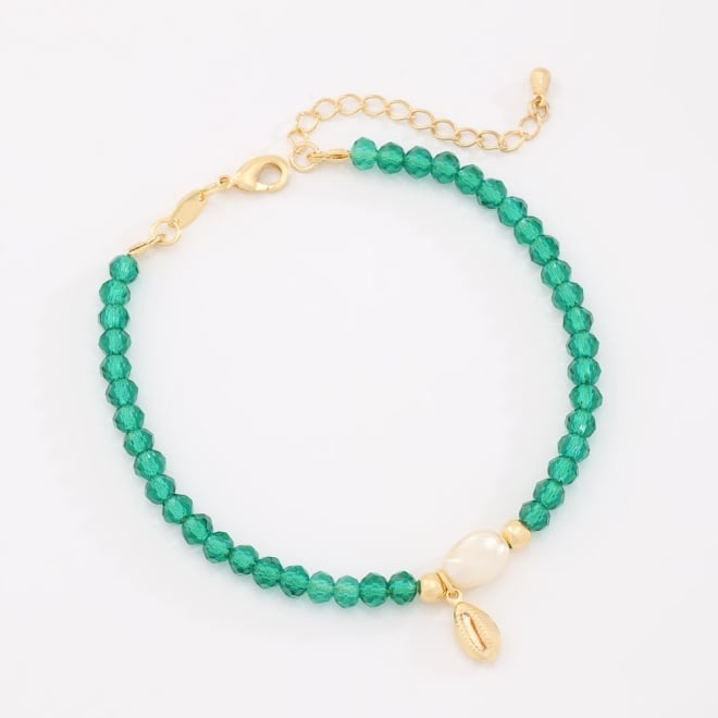 PU-00958 PULSEIRA BANHADA A OURO 18K COM CRISTAIS FACETADOS