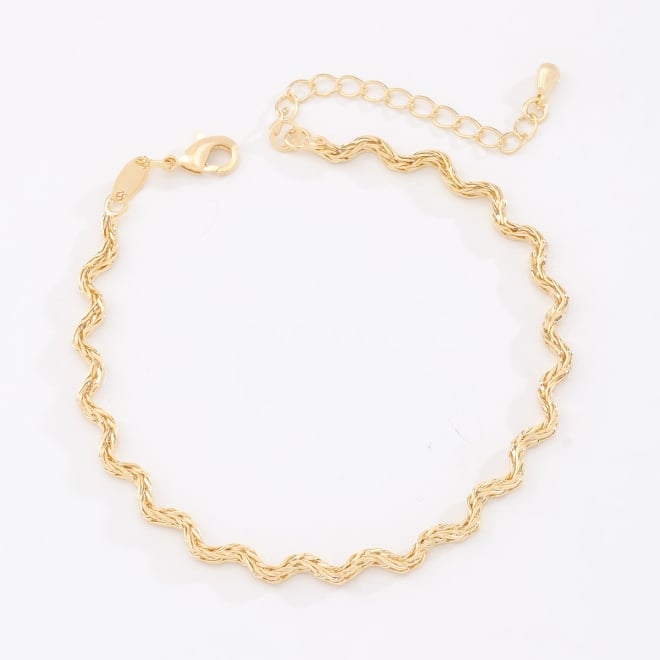 PU-00987 PULSEIRA BANHADA A OURO 18K COM DESIGN ONDULADO