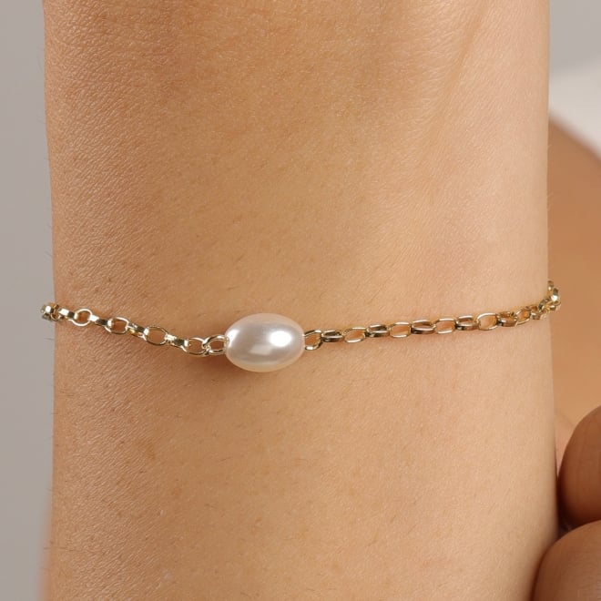 PU-01020-PULSEIRA BANHADA A OURO 18K COM PÉROLA CENTRAL