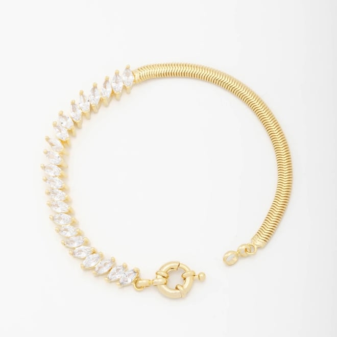 PX-0016 PULSEIRA COM DETALHES DE ZIRCÔNIAS MARQUISE