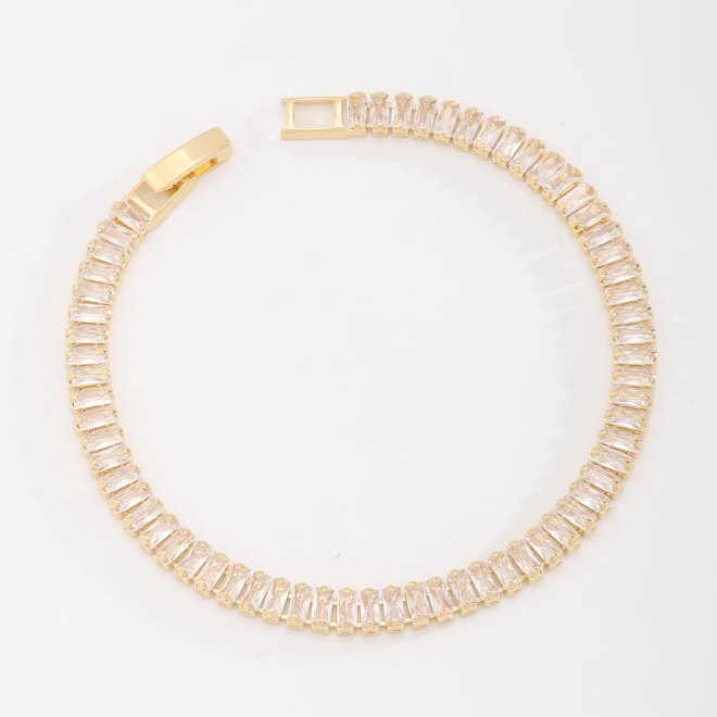 PX-0028 PULSEIRA BANHADA A OURO 18K COM DESIGN RIVIERA