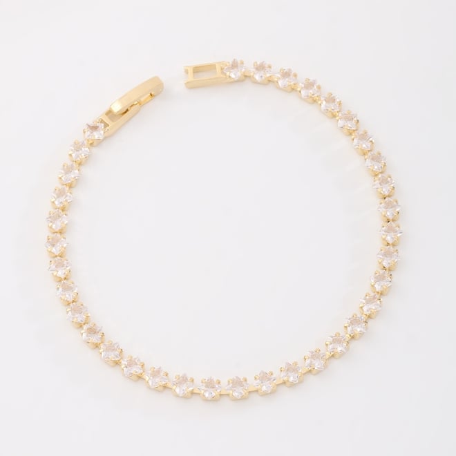 PX-0135 - PULSEIRA COM DESIGN RIVIERA CRAVEJADA EM ZIRCÔNIAS