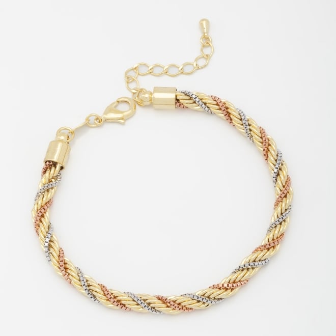 PXM-0119 PULSEIRA BANHADA A OURO 18K EM CORD&Atilde;O BAIANO COM DETALHES EM TR&Ecirc;S TONS