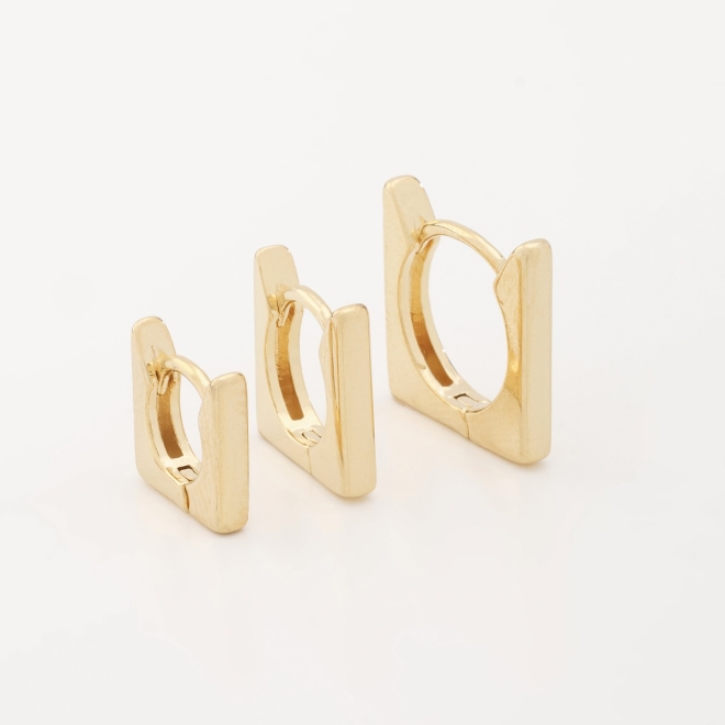 TAC-0059 TRIO DE ARGOLAS COM DESIGN GEOMÉTRICO