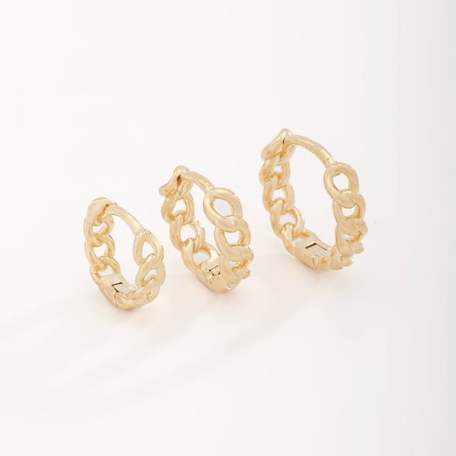 TAC-0060 TRIO DE ARGOLA COM DESIGN EM ELOS ENTRELAÇADOS