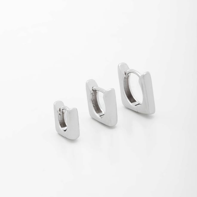 TACB-0059 TRIO DE ARGOLAS  R&Oacute;DIO COM DESIGN GEOM&Eacute;TRICO