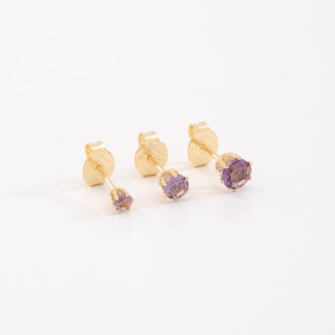 TBF-00007 TRIO DE BRINCOS BANHADOS A OURO 18K EM ZIRCÔNIA