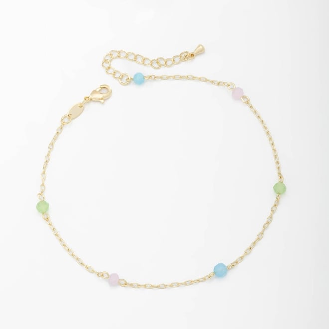 TN-00113 ORNOZELEIRA BANHADA A OURO 18K COM DETALHES EM PEDRINHAS COLORIDAS