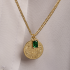 GR-02638-GARGANTILHA COM MEDALHA SÃO BENTO E ZIRCÔNIA
