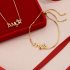 PU-00273 PULSEIRA BANHADA A OURO 18K REGULÁVEL E ESCRITA 