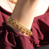 PR-0026 PULSEIRA BANHADA A OURO 18K COM ELO PORTUGUÊS 