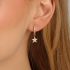 AC-0246-ARGOLA COM PINGENTE DE ESTRELA CRAVEJADA EM ZIRCÔNIAS