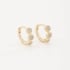 AC-0254 BRINCO BANHADO A OURO 18K EM FORMATO DE ARGOLA COM MINI FLORZINHAS