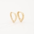 AC-0282 BRINCO BANHADO A OURO 18K EM FORMATO DE ARGOLA COM DESIGN LISO