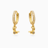 AC-0389 BRINCO BANHADO A OURO 18K MODELO ARGOLINHA COM PINGENTE DE GOLFINHO