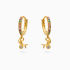 AC-0389 BRINCO BANHADO A OURO 18K MODELO ARGOLINHA COM PINGENTE DE GOLFINHO