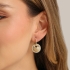 AC-0425 BRINCO BANHADO A OURO 18K COM ARGOLA COM DETALHES EM ZIRCÔNIAS