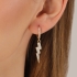 AC-0464 ARGOLA COM PINGENTE DE RAIO CRAVEJADO EM ZIRCÔNIAS
