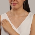 GR-00841 COLAR BANHADO A OURO 18K COM PÉROLAS INTERCALADAS EM CRISTAIS