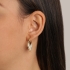 AC-0934 BRINCO ARGOLA BANHADO A OURO 18K COM PINGENTES EM PÉROLAS ALONGADAS